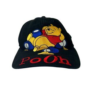 Winnie the Pooh Vintage Disney Embroidered Hat Goofy’s Hat Co Adult OSFM Black